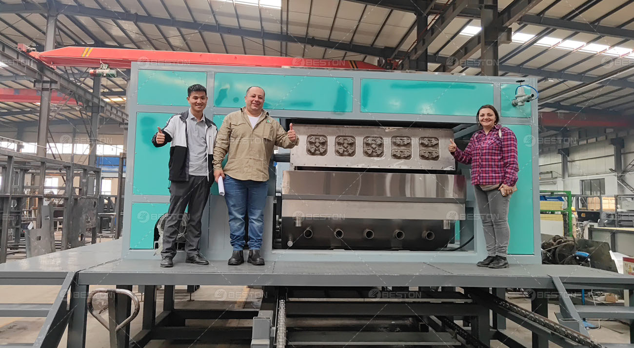 Egyptian Customers Order BTF5-8 Egg Tray Machine
